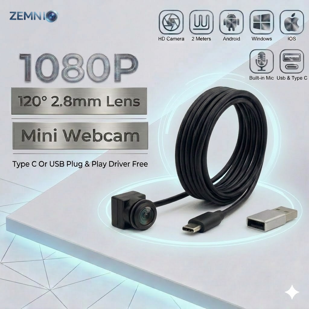 Webcam USB Type-C Mini con Mic - Outdoor Usb Power Adapter recensione e prezzo